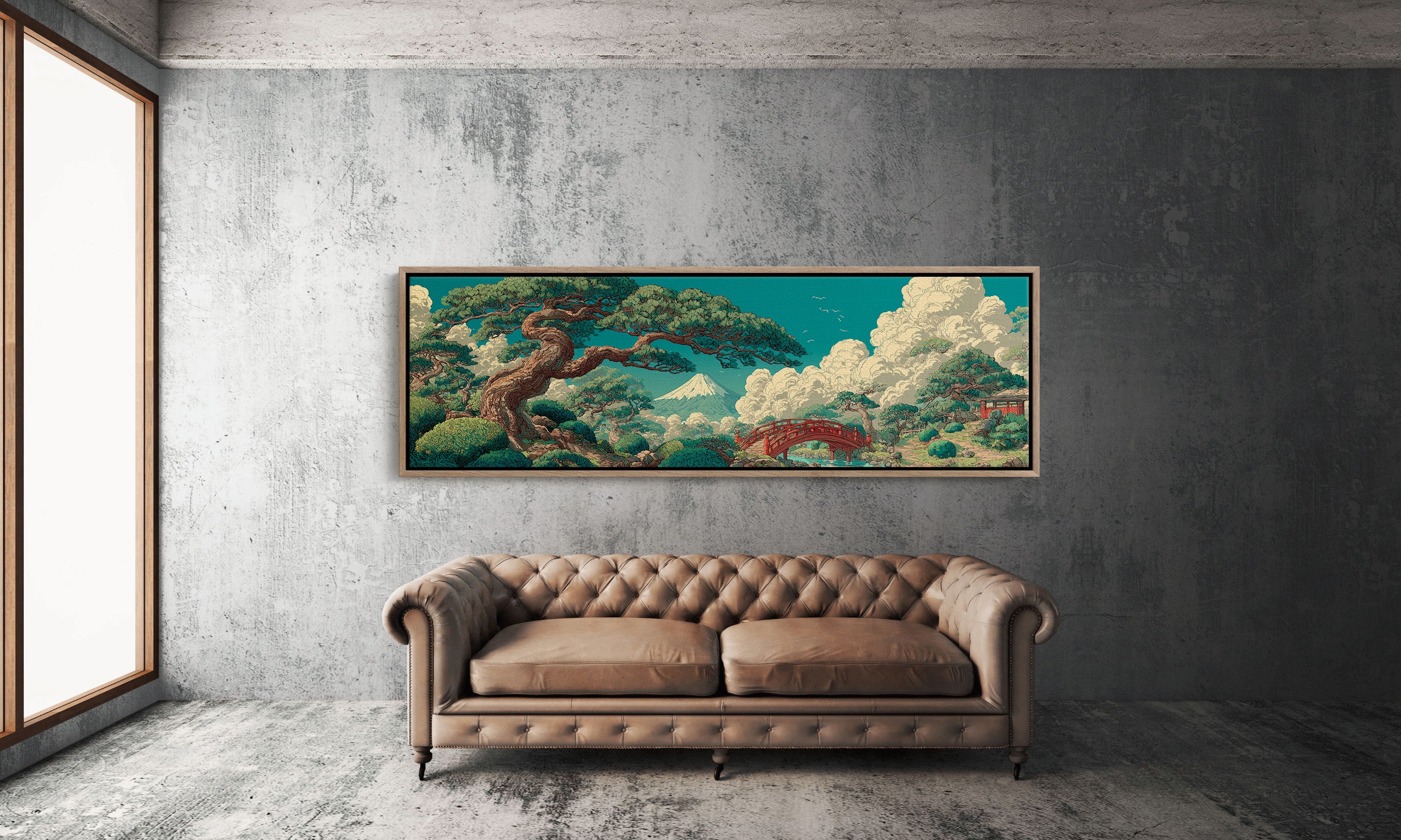 Mount Fuji Garden Bridge Landscape