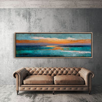 Abstract Ocean Sunset Horizon