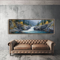 Mountain Waterfall Forest Landscape