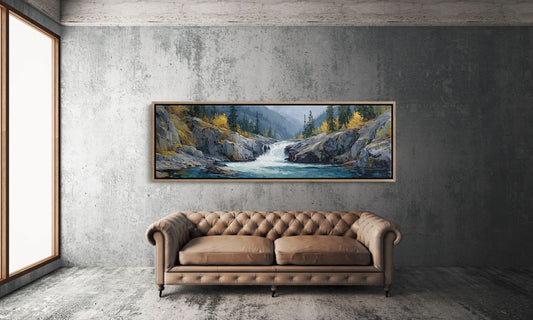 Mountain Waterfall Forest Landscape