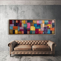 Color Block Abstract Geometric Wall Art