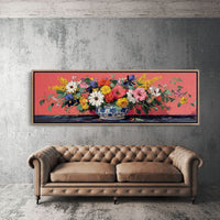 Wildflowers Spill Across Coral Light