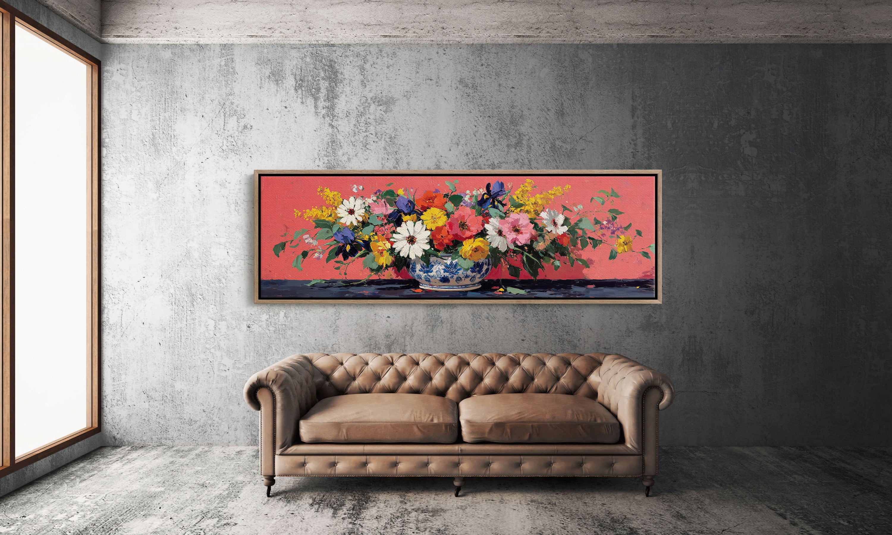 Wildflowers Spill Across Coral Light