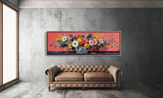 Wildflowers Spill Across Coral Light