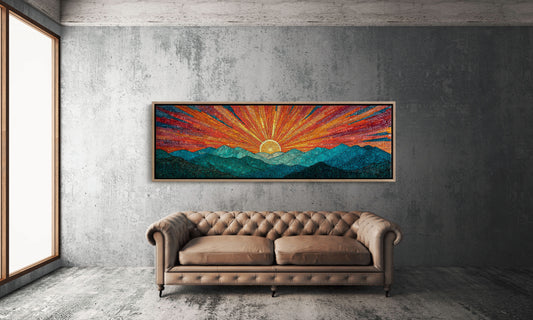 Radiant Sunrise Over Quiet Peaks