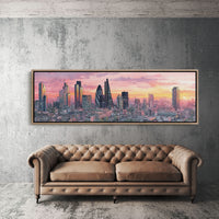 London Skyline In Sunset Glow