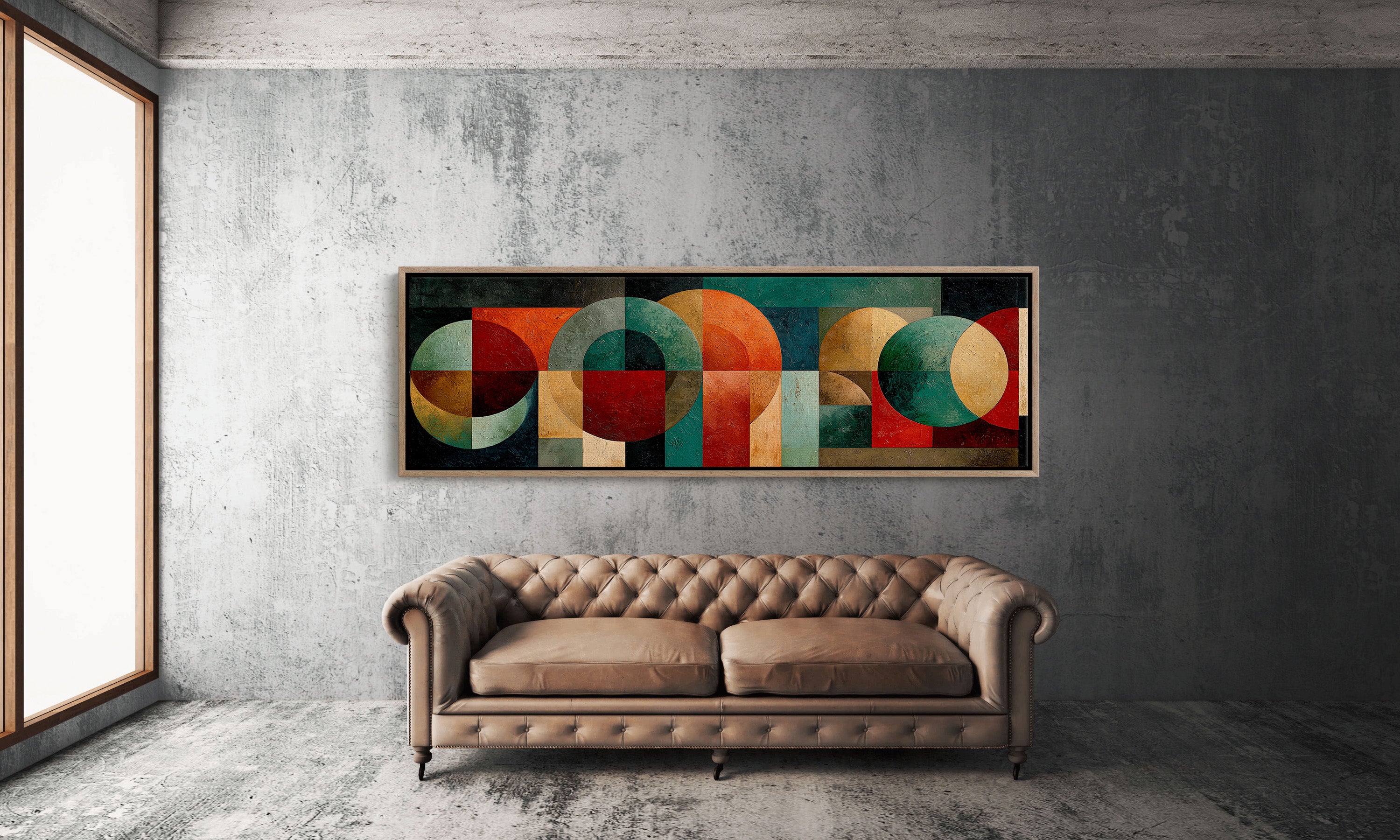 Mid Century Geometry In Earth Tones