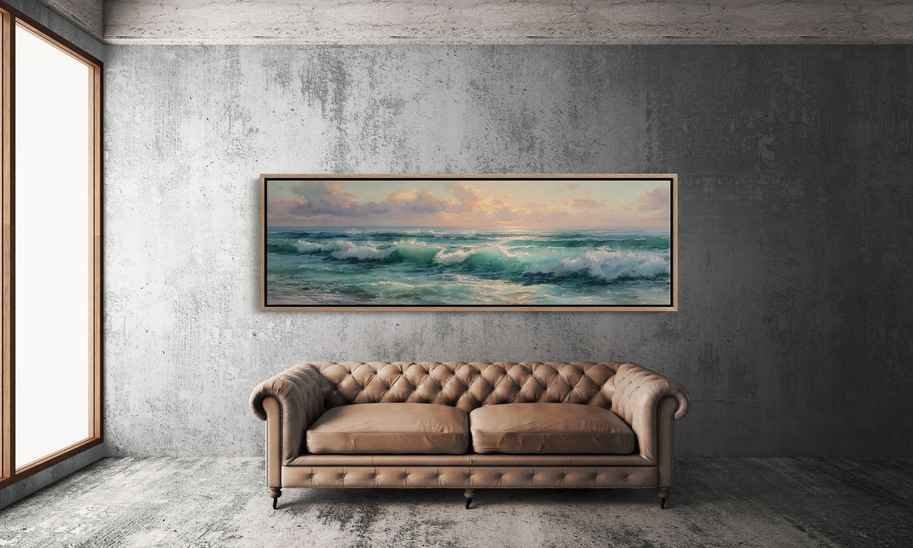 Golden Light Over Rolling Ocean Waves