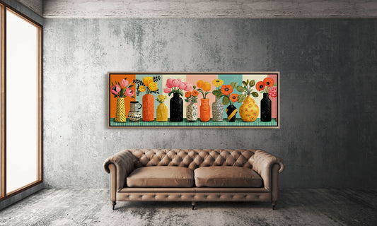 Vases of Sunlit Garden Color