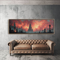 Cathedral Beneath a Burning Sky