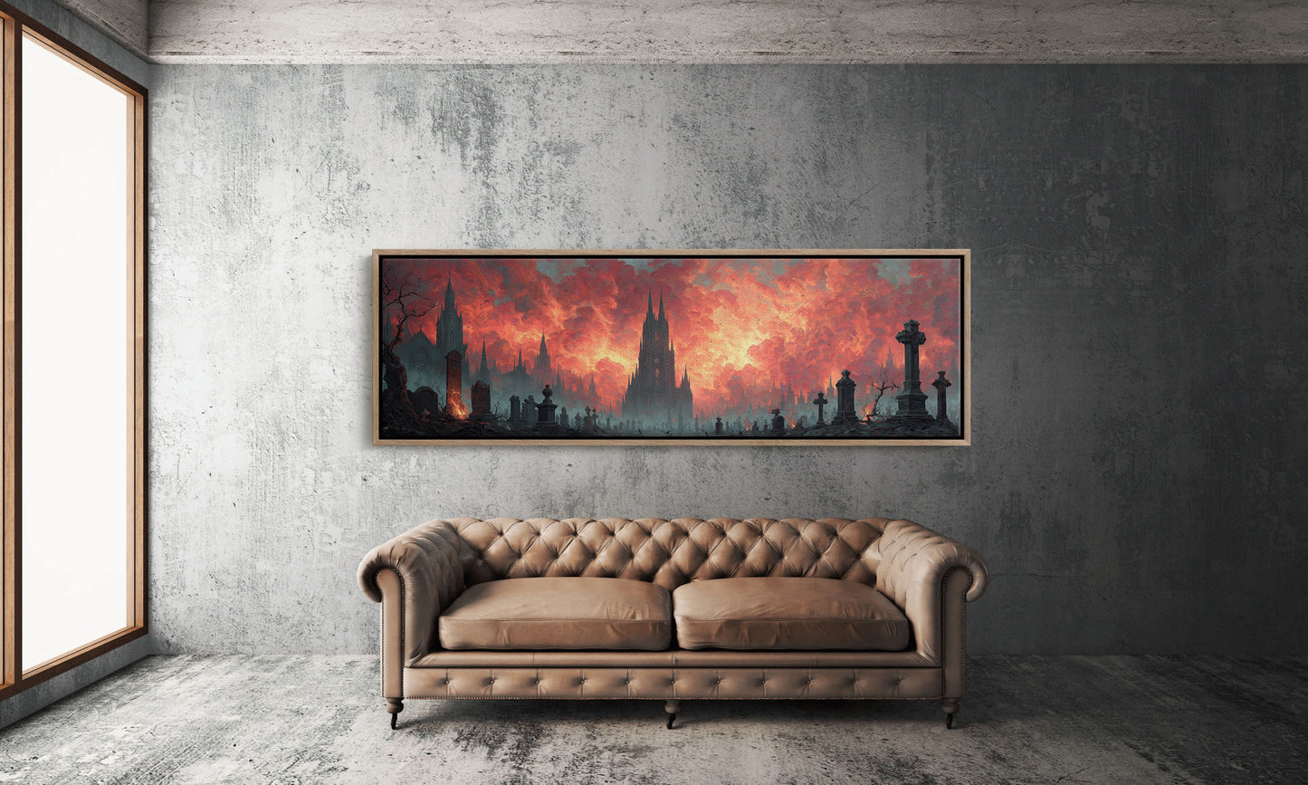 Cathedral Beneath a Burning Sky