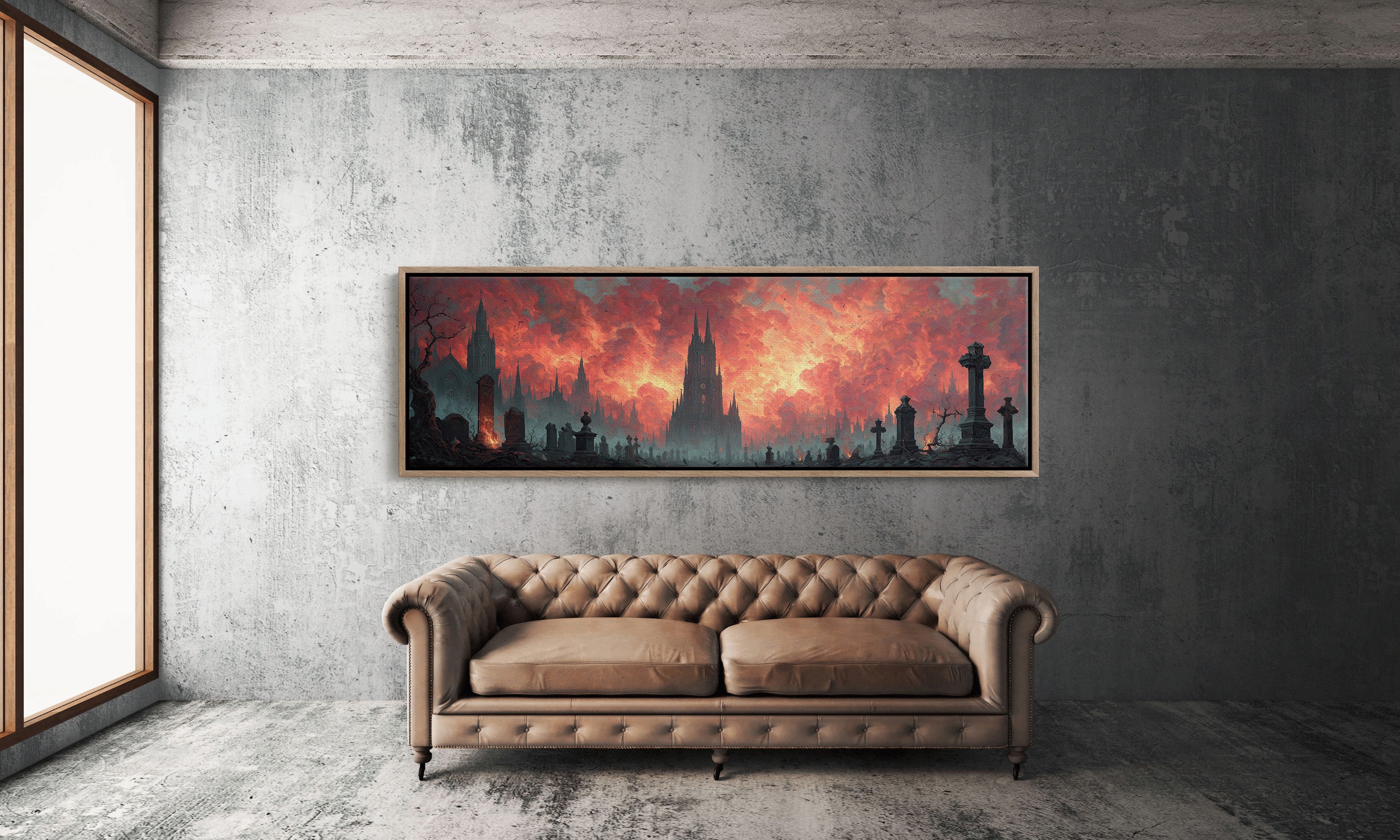 Cathedral Beneath a Burning Sky