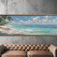 Waves Along a Sunlit Shore