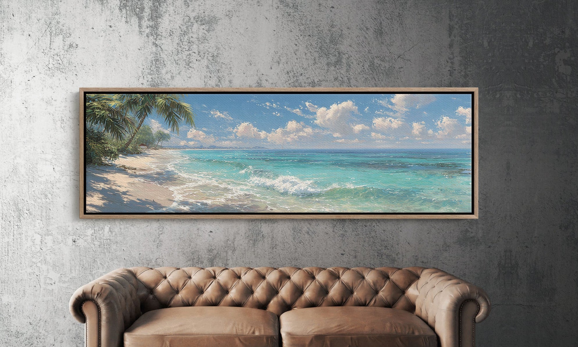 Waves Along a Sunlit Shore