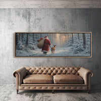 Santa’s Quiet Walk Through Winter Pines