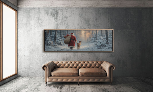 Santa’s Quiet Walk Through Winter Pines