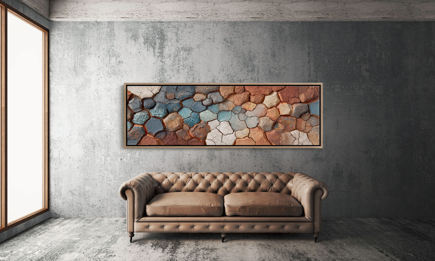Cracked Earth Mosaic in Desert Tones