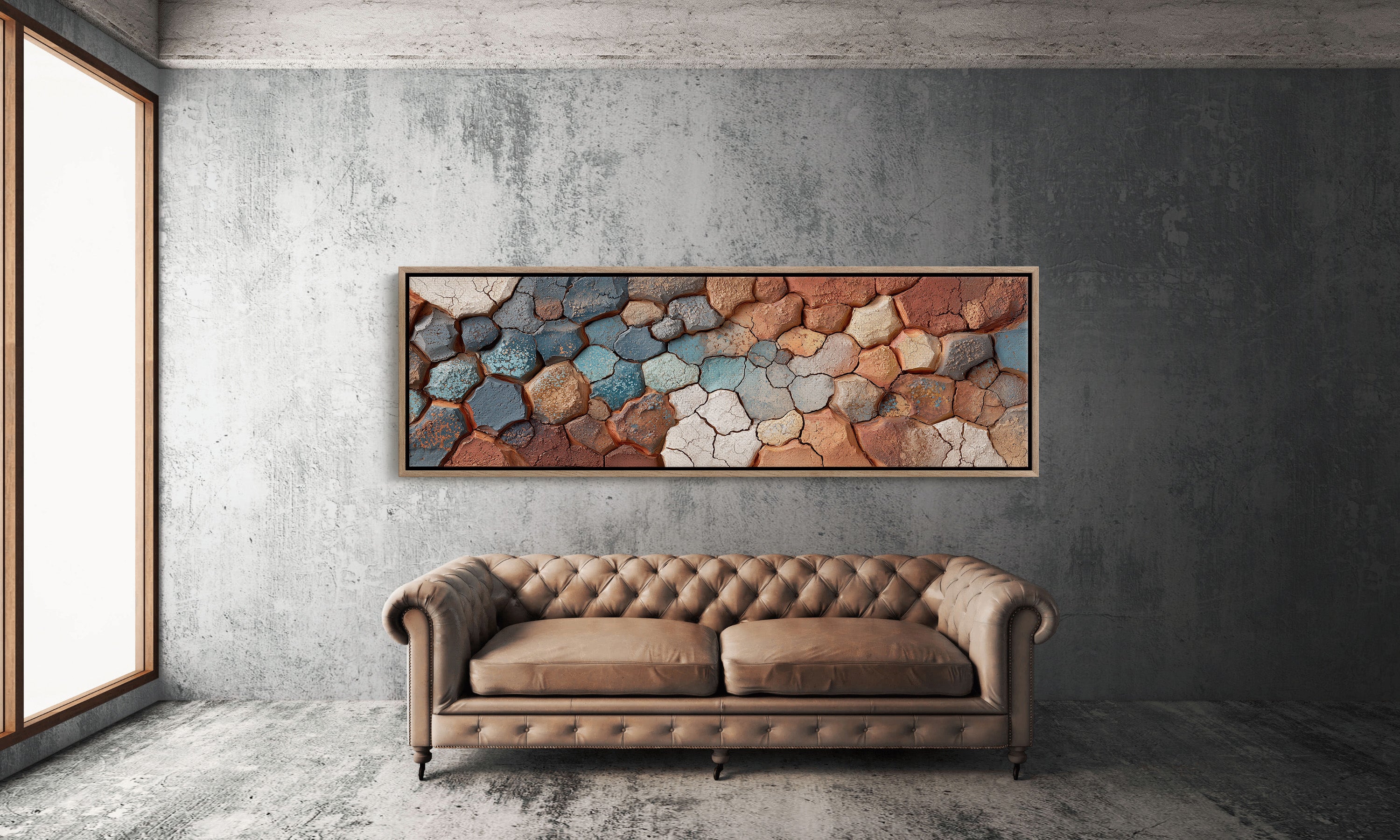 Cracked Earth Mosaic in Desert Tones
