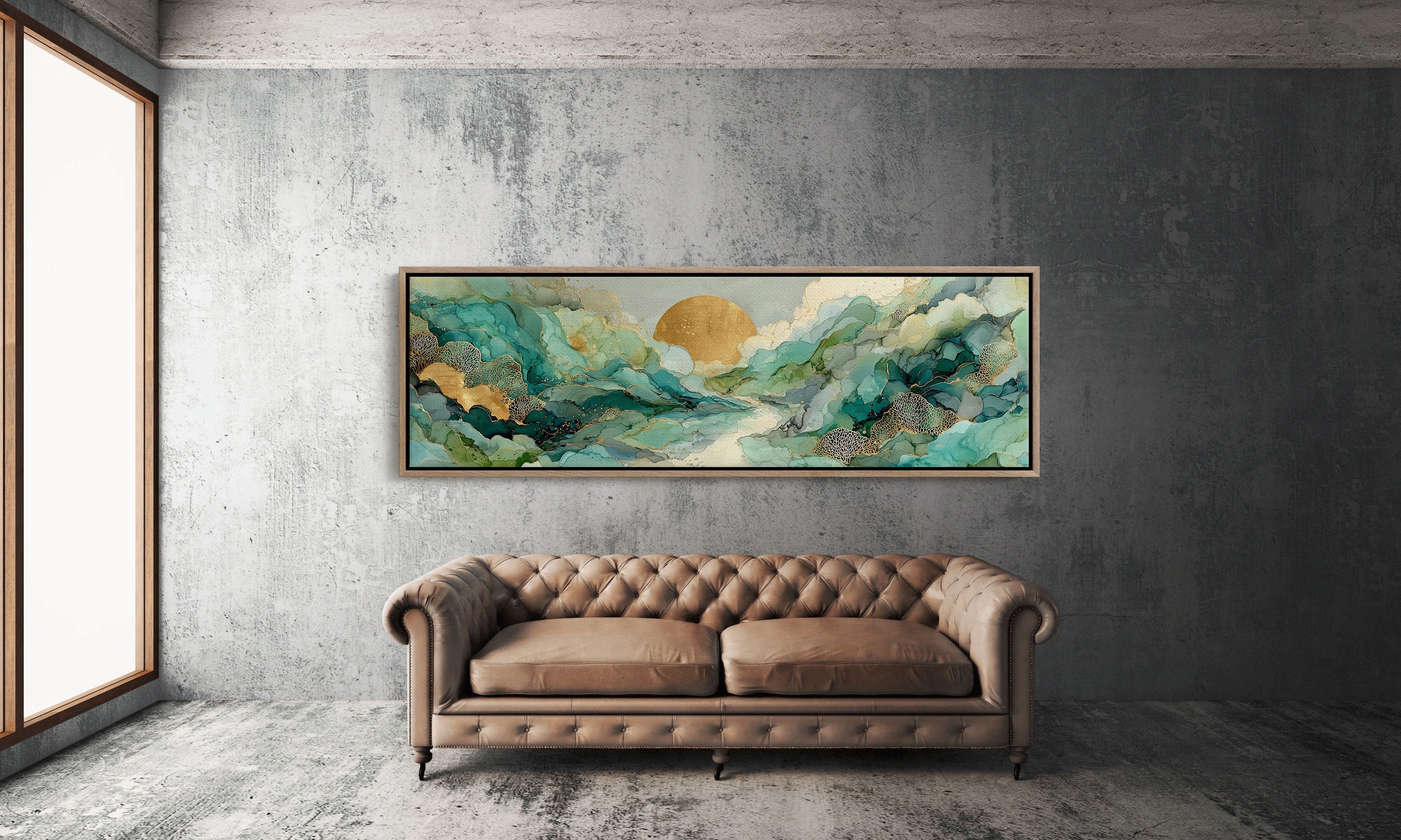 Golden Sun Over Emerald Tides