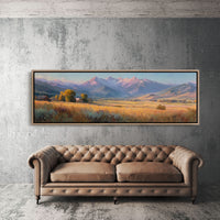 Golden Fields Beneath Mountain Peaks