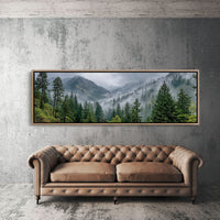 Misty Pines In Mountain Silence