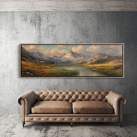 Golden Valley Beneath Alpine Peaks