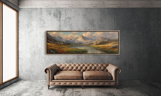 Golden Valley Beneath Alpine Peaks