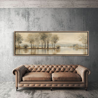 Quiet Lakeside Trees In Soft Golden Light