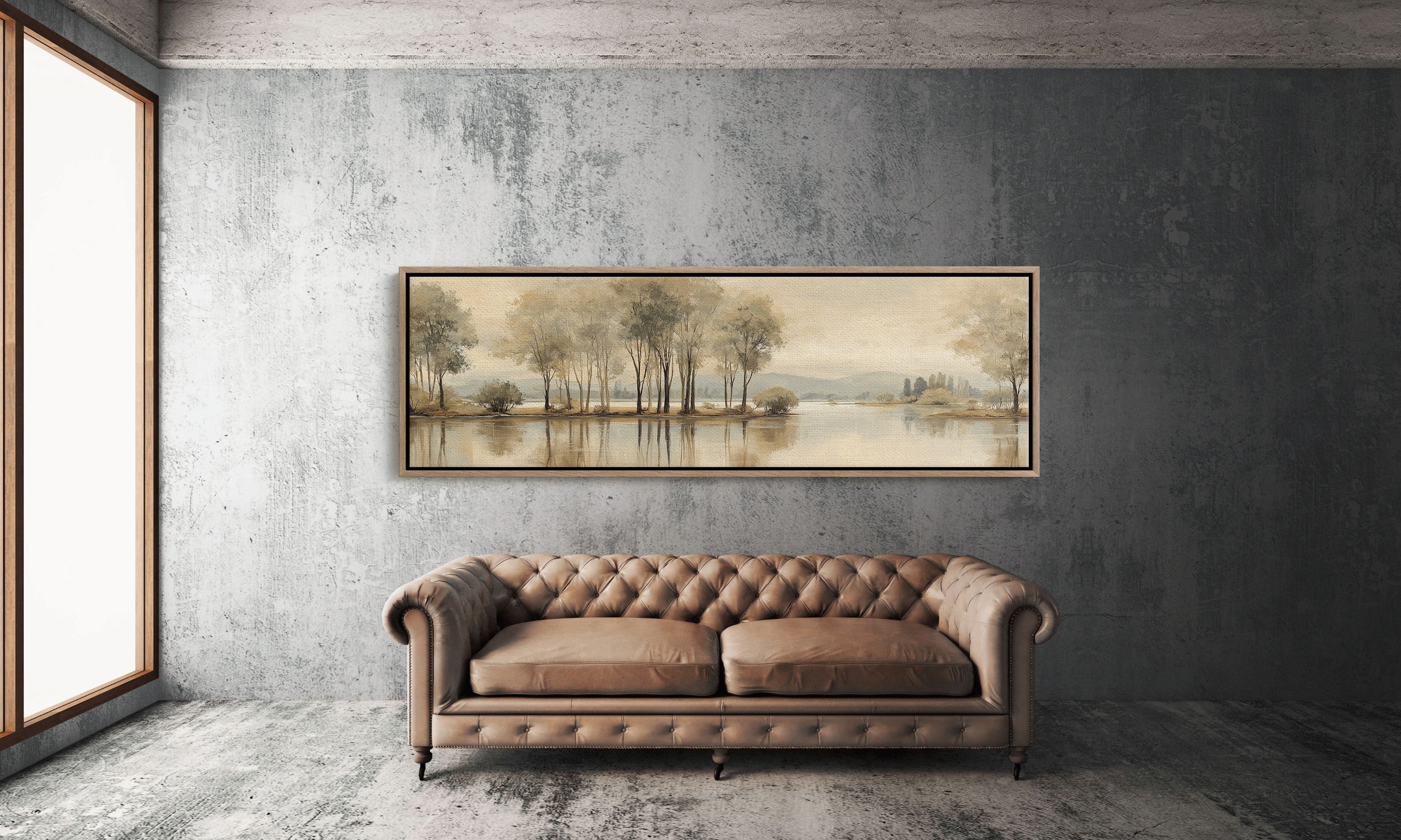 Quiet Lakeside Trees In Soft Golden Light