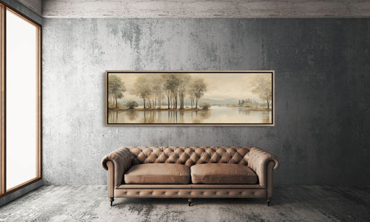 Quiet Lakeside Trees In Soft Golden Light