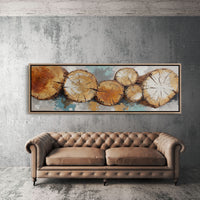 Rustic Wood Log Cross Section Wall Art