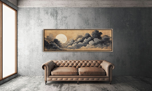 Moon Rising Through Storm Clouds