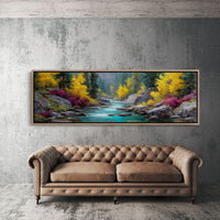 Autumn River Through Golden Pines