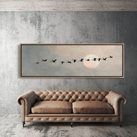 Wild Geese Crossing The Pale Moon
