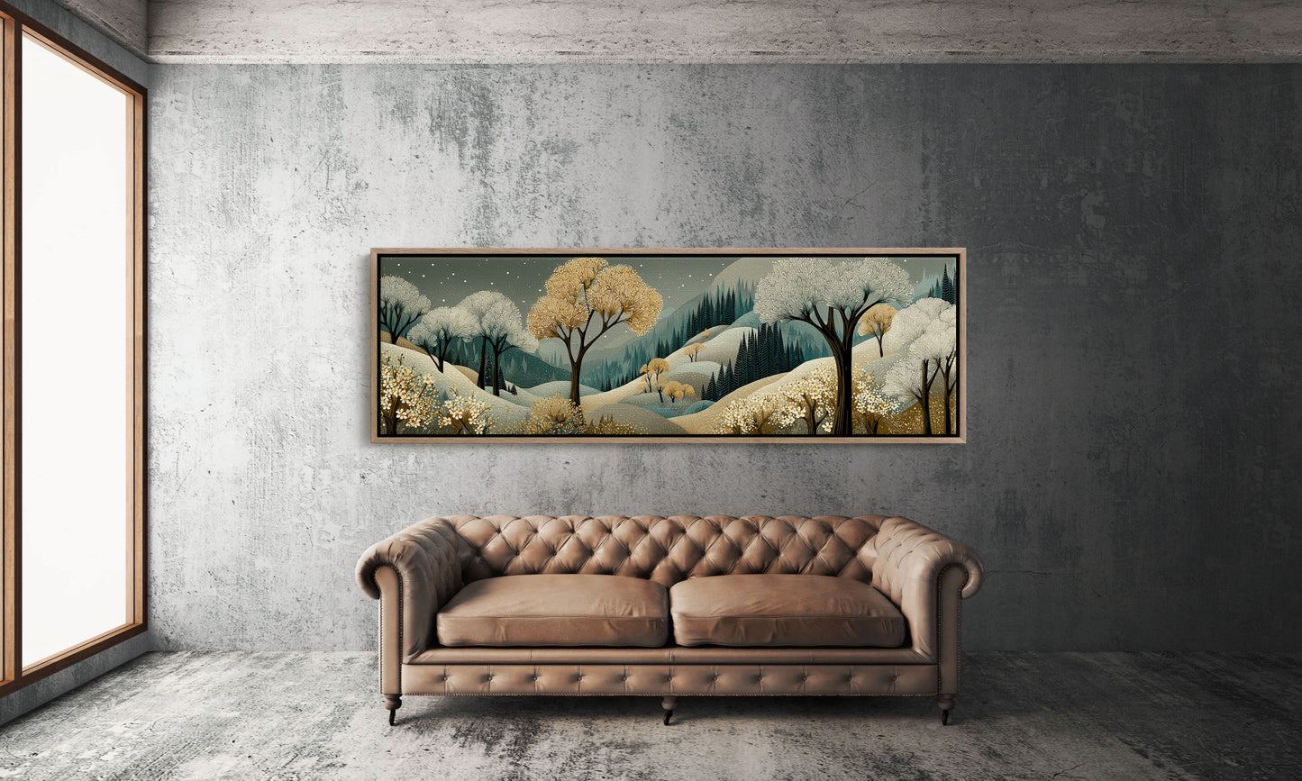 Golden Trees Beneath A Starlit Valley