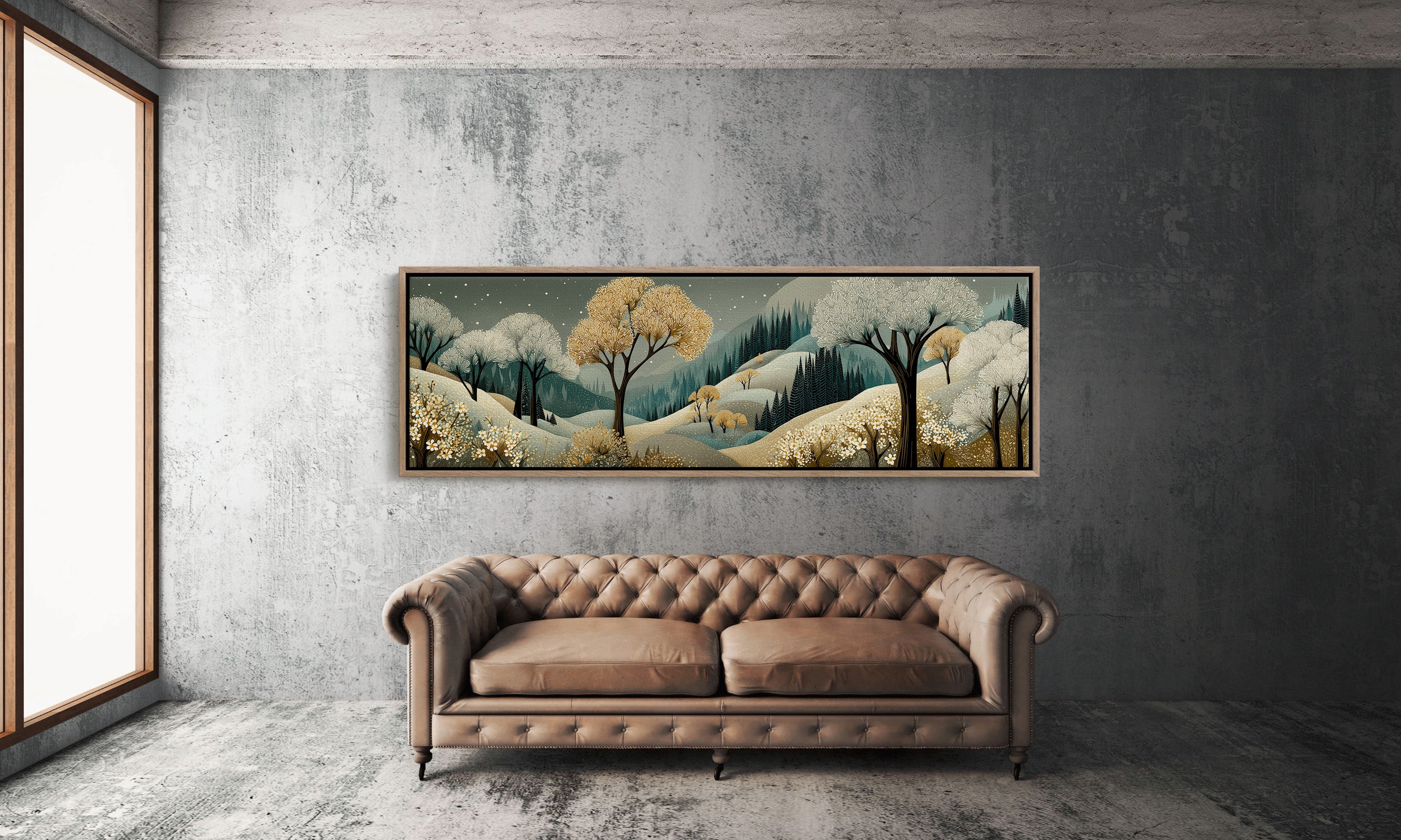 Golden Trees Beneath A Starlit Valley
