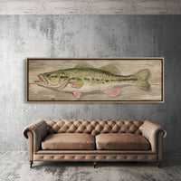 Largemouth Bass Over Rustic Wood