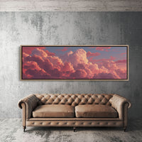 Crimson Clouds At Golden Sunset