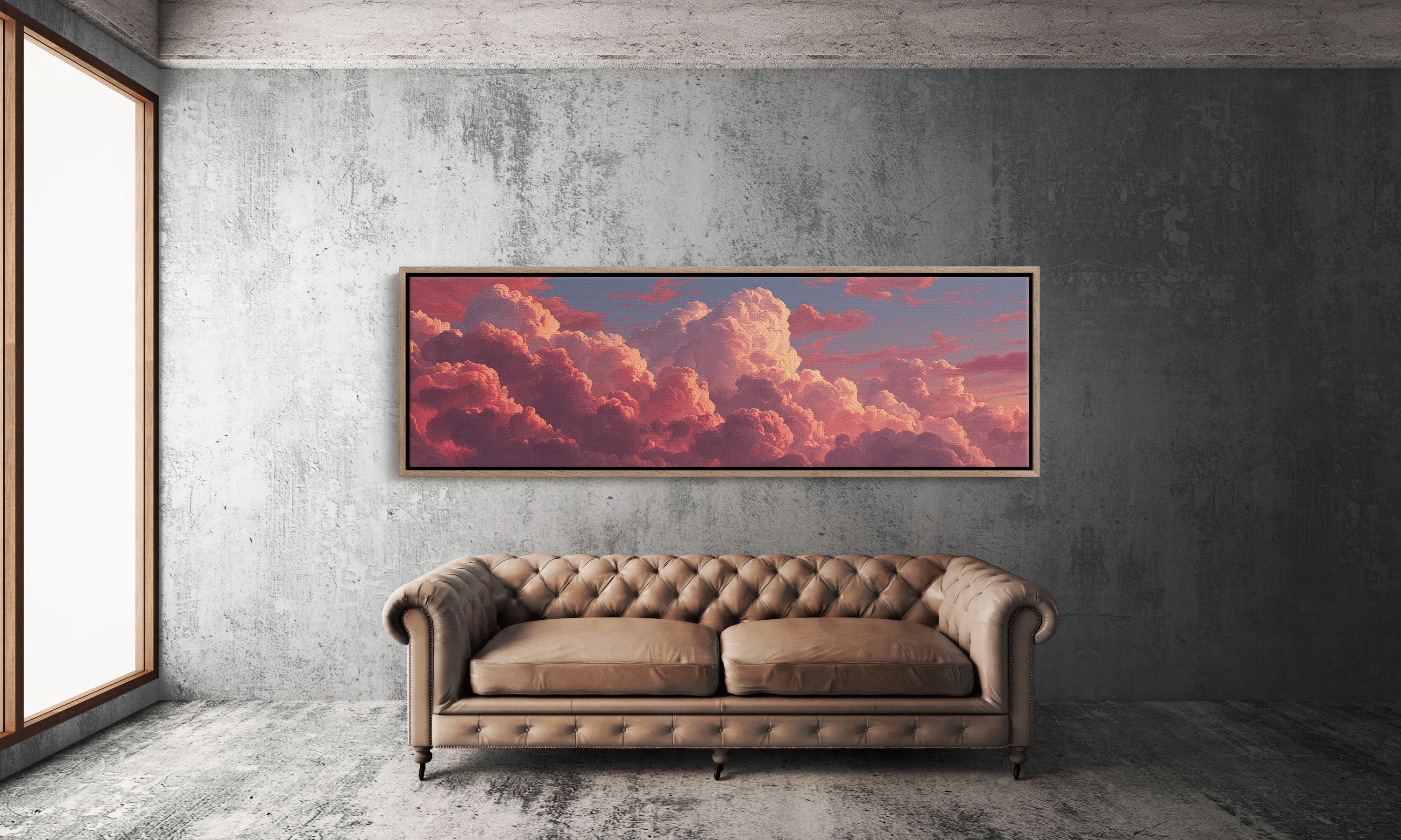 Crimson Clouds At Golden Sunset