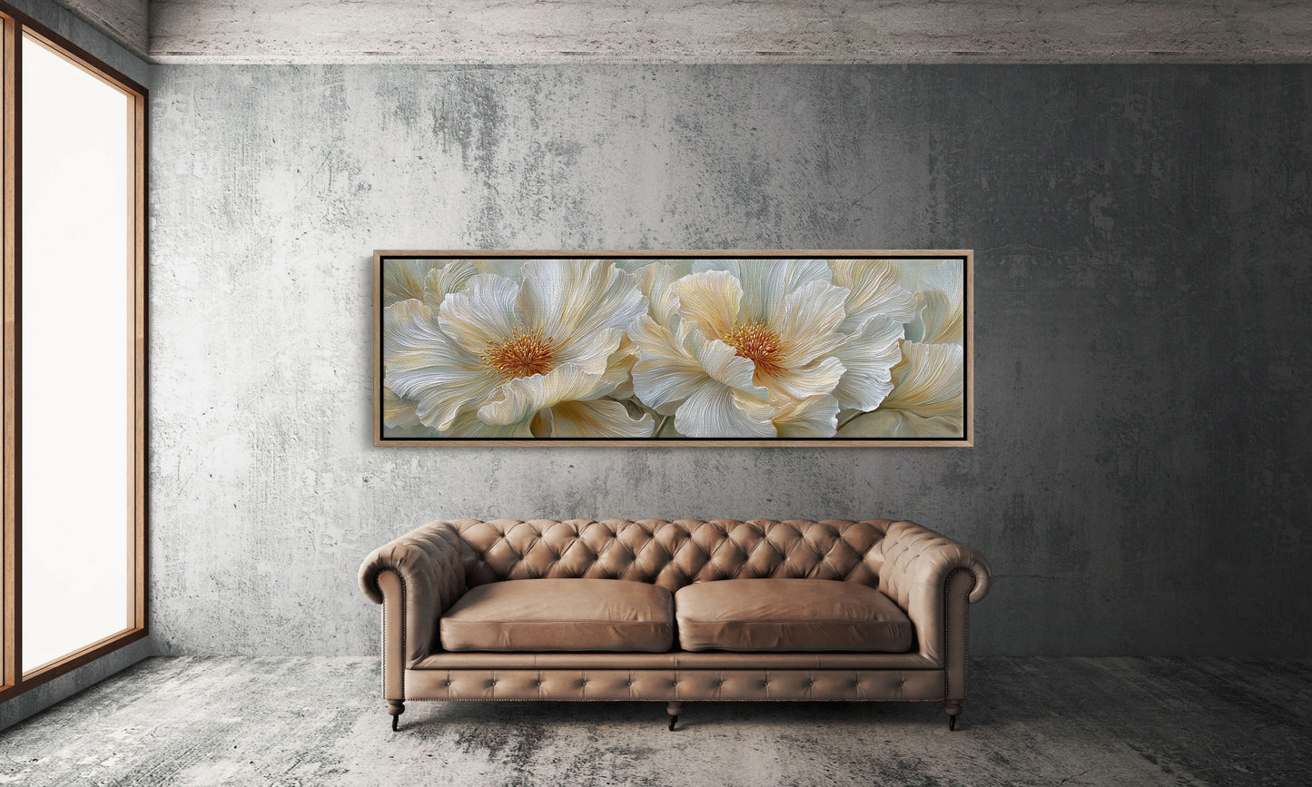 Golden Hearts Of White Blossoms