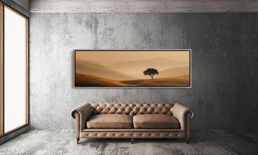 A Lone Tree In Golden Quiet