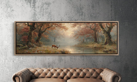 Autumn Stag By The Quiet Water