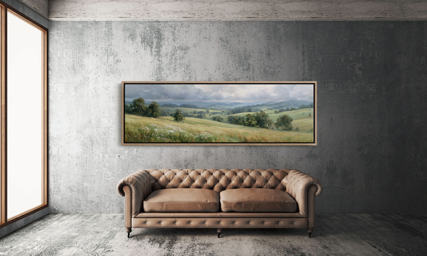 Rolling Fields Beneath A Quiet Sky