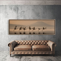 Cranes Rising Across Quiet Waters