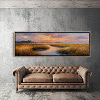 Golden Marsh Beneath A Painted Sky