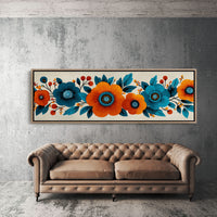Bold Blooms in Autumn Blue