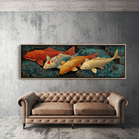 Koi Beneath the Midnight Waves