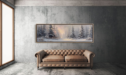 Winter Light Through Silent Pines