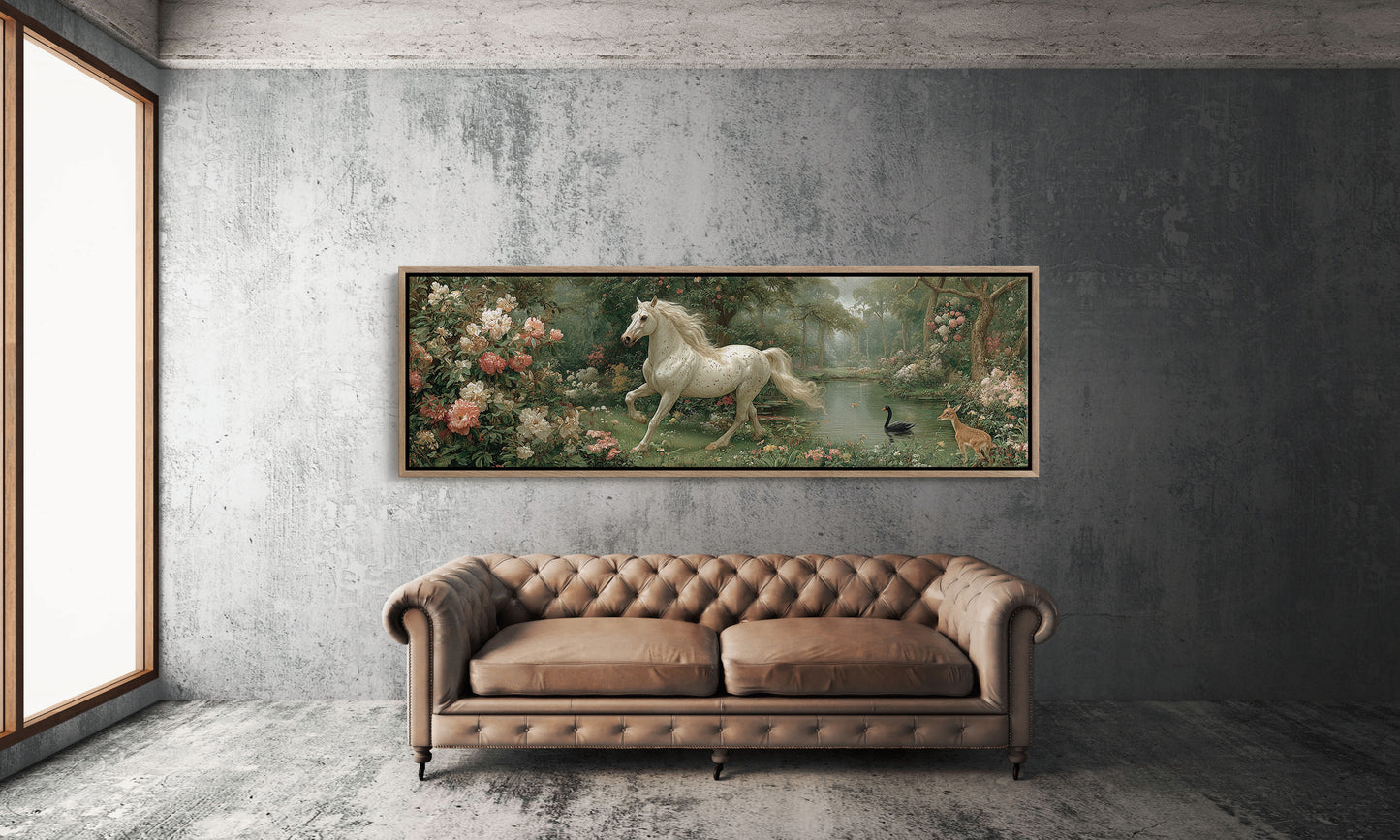 White Stallion In The Secret Garden