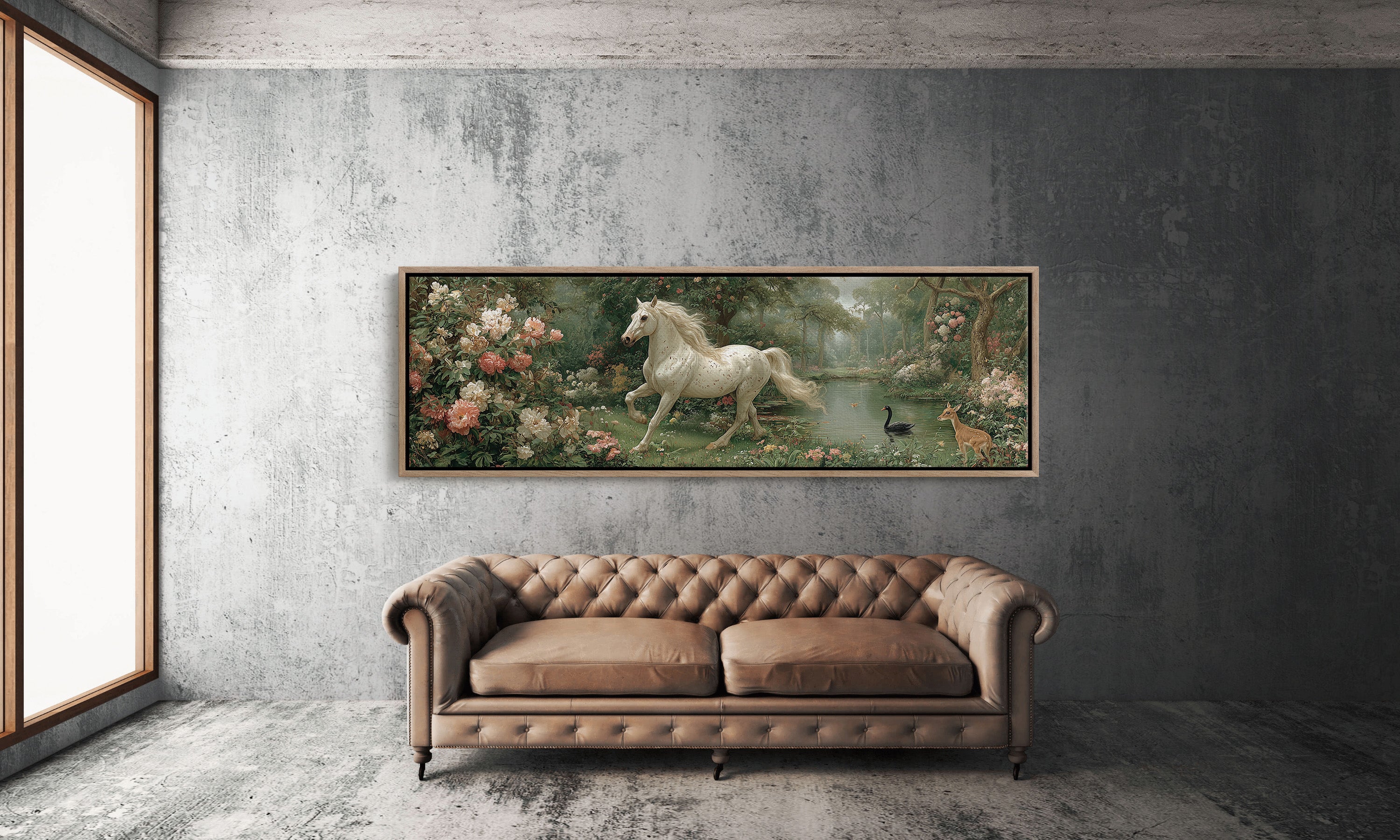 White Stallion In The Secret Garden